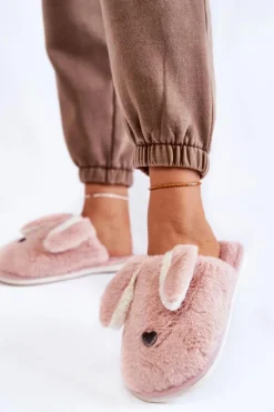 New Boto Damskie Wsuwane Futrzane Papcie Jasnofioletowe Remmi