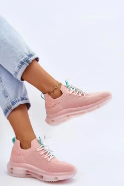 Clearance GOE Damskie Wsuwane Skarpetkowe Buty JJ2N4081 Jasnoróżowe