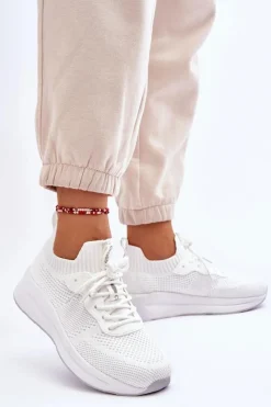 New Damskie Wsuwane Sneakersy LL2R4031C Białe Damskie Buty Sportowe Na Platformie|Sneakersy Damskie