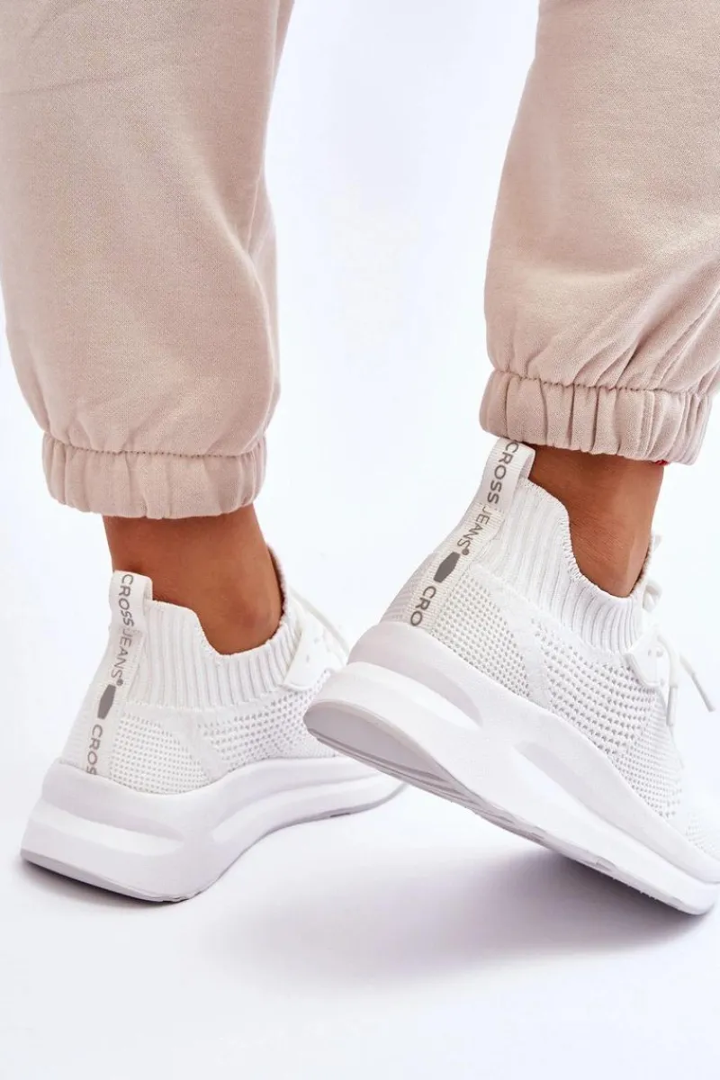 New Damskie Wsuwane Sneakersy LL2R4031C Białe Damskie Buty Sportowe Na Platformie|Sneakersy Damskie