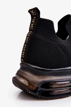 New Damskie Wsuwane Sportowe Buty LL2N4032 Czarne Damskie Buty Sportowe Na Platformie|Sneakersy Damskie