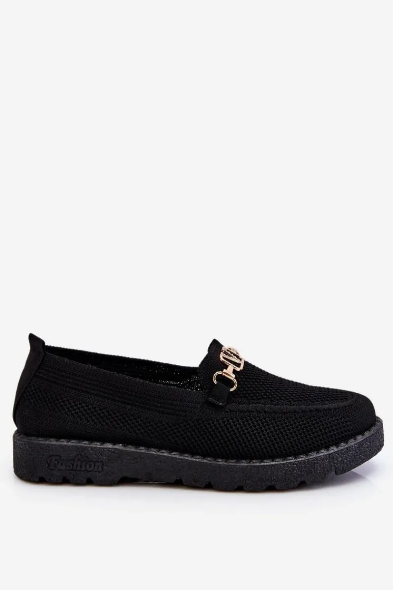 Best Boto Damskie Wsuwane Tenisówki Slip-On Z Ozdobą Czarne Alena