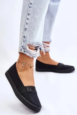 Best Damskie Wsuwane Tenisówki Big Star LL274200 Czarne Damskie Trampki Damskie Slip-On|Trampki Damskie Big Star