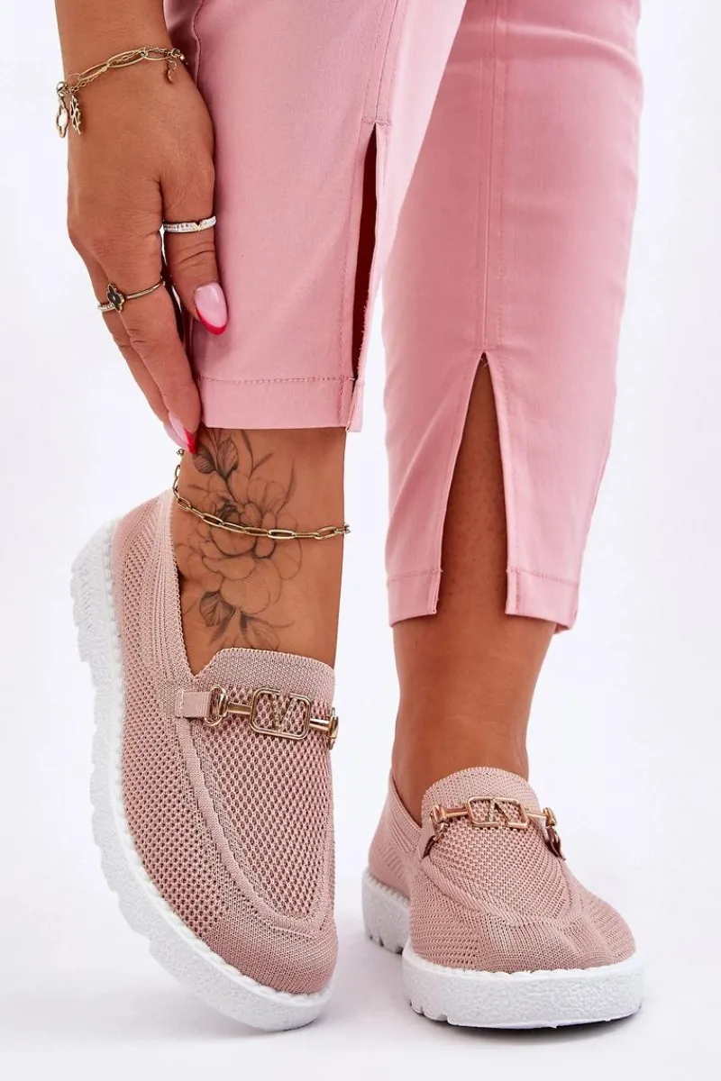 Trampki Damskie Slip-On|Trampki Damskie Niskie>Boto Damskie Wsuwane Tenisówki Slip-On Z Ozdobą Różowe Alena