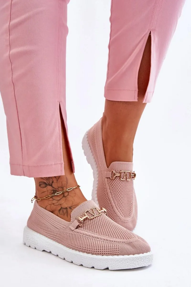 Trampki Damskie Slip-On|Trampki Damskie Niskie>Boto Damskie Wsuwane Tenisówki Slip-On Z Ozdobą Różowe Alena