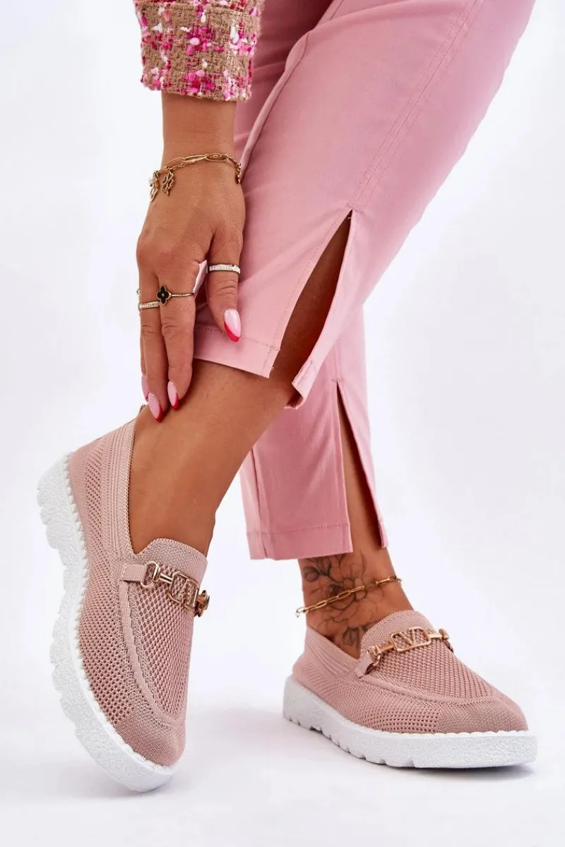 Trampki Damskie Slip-On|Trampki Damskie Niskie>Boto Damskie Wsuwane Tenisówki Slip-On Z Ozdobą Różowe Alena