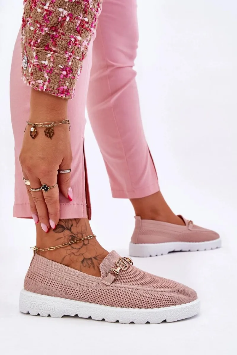 Trampki Damskie Slip-On|Trampki Damskie Niskie>Boto Damskie Wsuwane Tenisówki Slip-On Z Ozdobą Różowe Alena