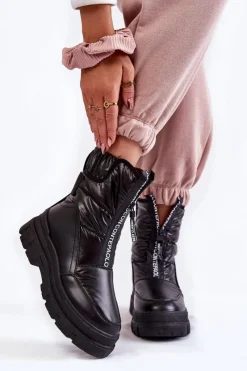 Śniegowce Damskie>Buty damskie Vinceza Damskie Wygodne Śniegowce Czarne Elodia