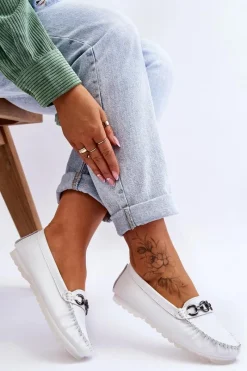 Clearance Buty damskie Vinceza Damskie Wygodne Skórzane Mokasyny Białe Miguel