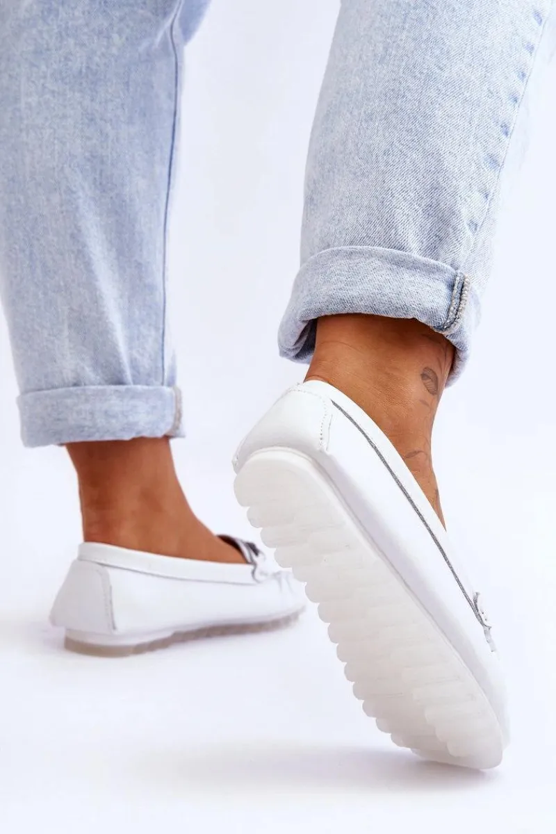 Clearance Buty damskie Vinceza Damskie Wygodne Skórzane Mokasyny Białe Miguel