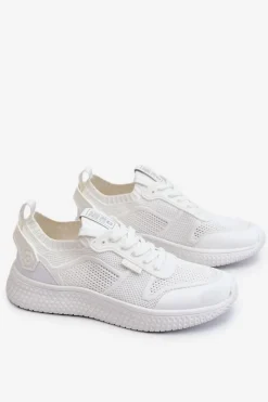 Outlet Big Star Shoes Damskie Wygodne Sneakersy Memory Foam System Big Star LL274415 Białe