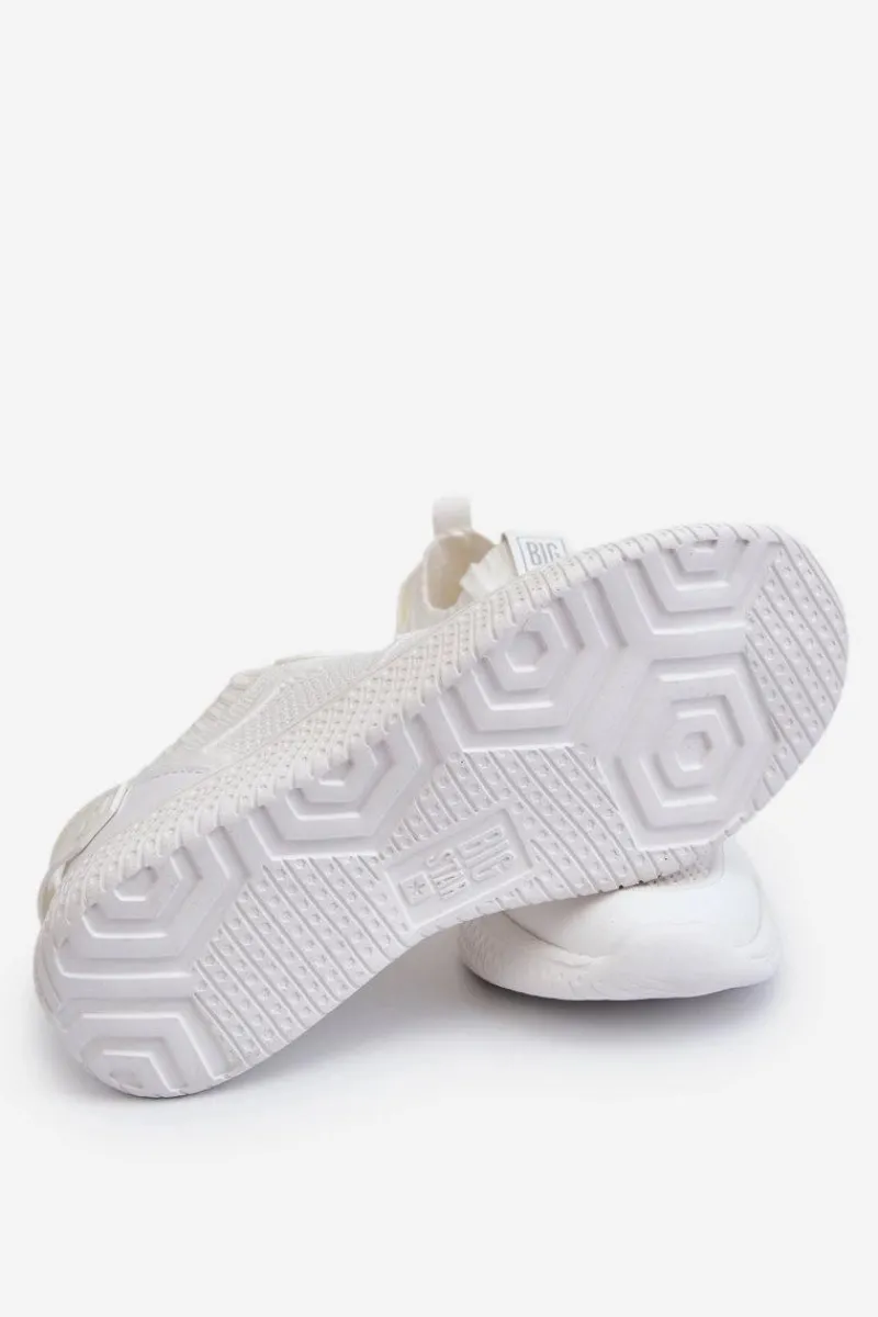 Outlet Big Star Shoes Damskie Wygodne Sneakersy Memory Foam System Big Star LL274415 Białe