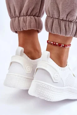 Outlet Big Star Shoes Damskie Wygodne Sneakersy Memory Foam System Big Star LL274415 Białe