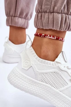 Outlet Big Star Shoes Damskie Wygodne Sneakersy Memory Foam System Big Star LL274415 Białe