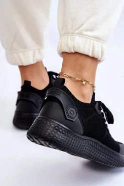 Buty Sportowe Na Platformie|Buty Sportowe Big Star></noscript>Big Star Shoes Damskie Wygodne Sneakersy Memory Foam System Big Star LL274414 Czarne