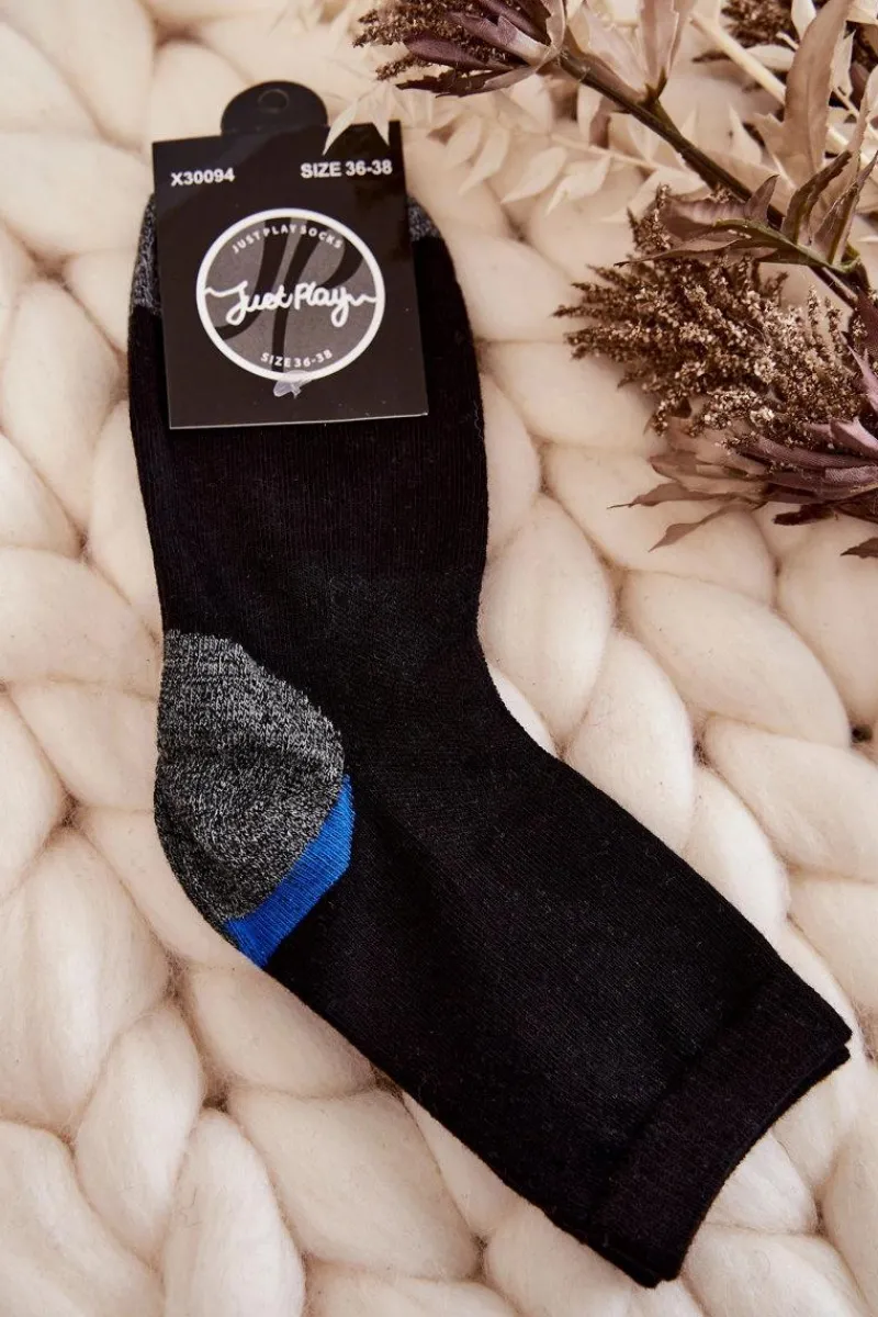 Clearance Just Play Damskie Wysokie Bawełniane Skarpety Czarne