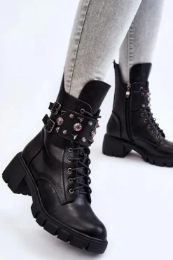 Damskie Trapery|Botki Sznurowane><noscript><img width=