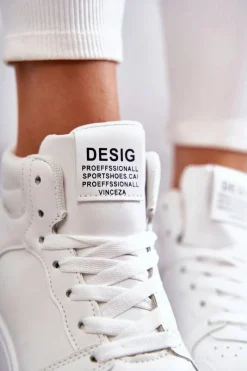 Outlet Buty damskie Vinceza Damskie Wysokie Buty Sportowe Białe Trisa