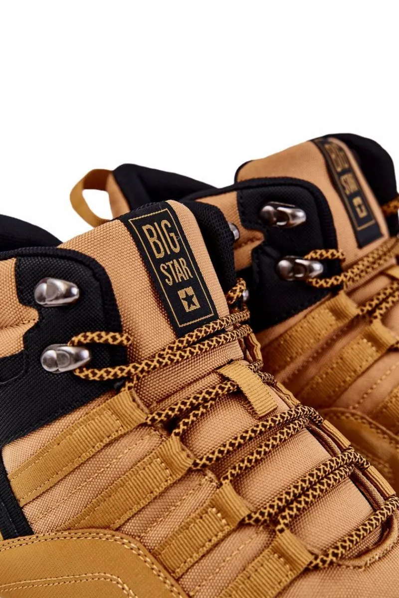 Discount Damskie Wysokie Buty Trekkingowe Big Star KK274609 Camel Damskie Trekkingowe Damskie|Damskie Trapery