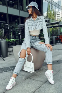 Trampki Damskie Big Star|Trampki Damskie Wysokie></noscript>Big Star Shoes Damskie Wysokie Materiałowe Trampki Na Platformie Big Star LL274185 Białe Biały