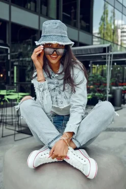 Trampki Damskie Big Star|Trampki Damskie Wysokie></noscript>Big Star Shoes Damskie Wysokie Materiałowe Trampki Na Platformie Big Star LL274185 Białe Biały