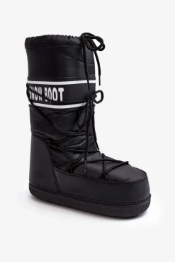 Śniegowce Damskie>Boto Damskie Wysokie Śniegowce Czarne Venila Czarny