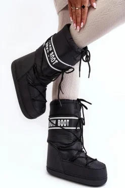 Śniegowce Damskie>Boto Damskie Wysokie Śniegowce Czarne Venila Czarny