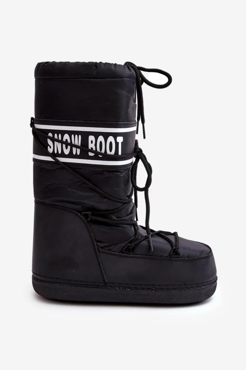 Śniegowce Damskie>Boto Damskie Wysokie Śniegowce Czarne Venila Czarny