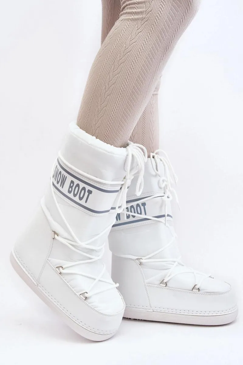 Śniegowce Damskie>Boto Damskie Wysokie Śniegowce Białe Venila