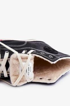 Trampki Damskie Cross Jeans|Trampki Ocieplane>Cross Jeans Damskie Wysokie Ocieplane Trampki KK2R4042C Czarne