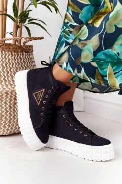 Trampki Damskie Wysokie><noscript><img width=