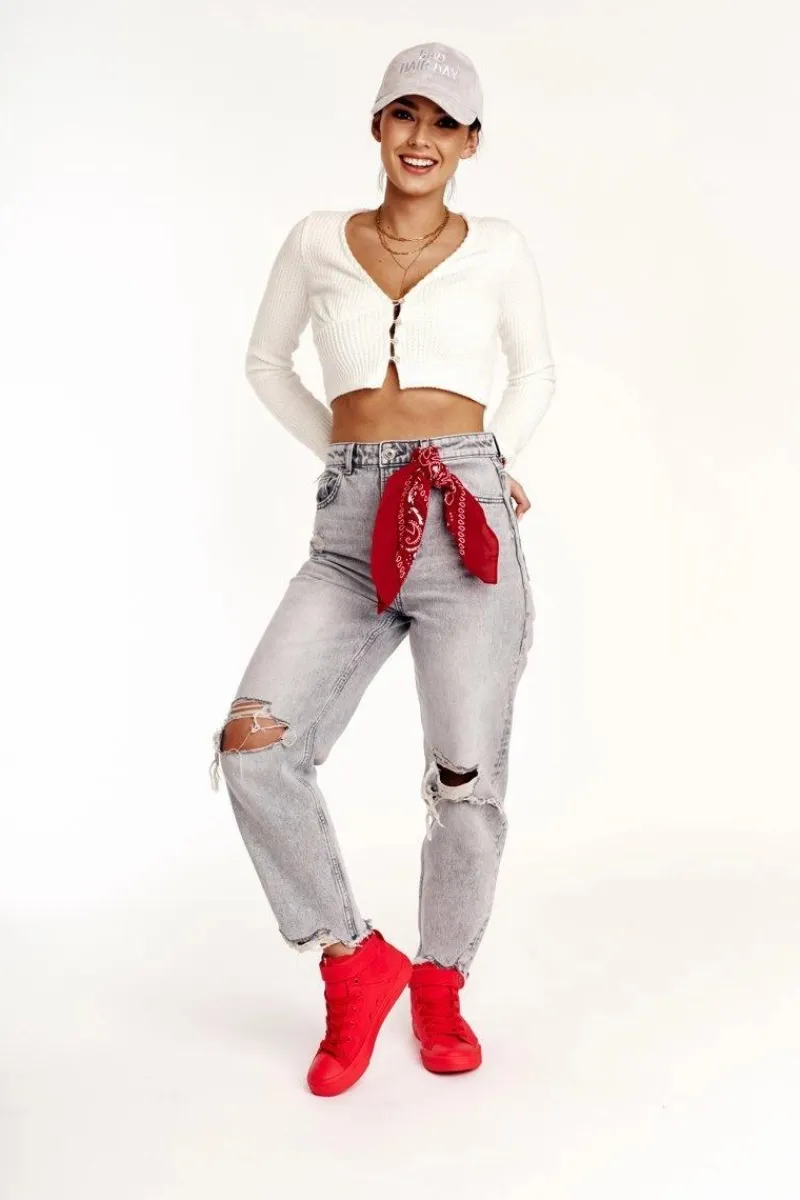 Clearance Big Star Shoes Damskie Wysokie Trampki Big Star FF274580 Czerwone