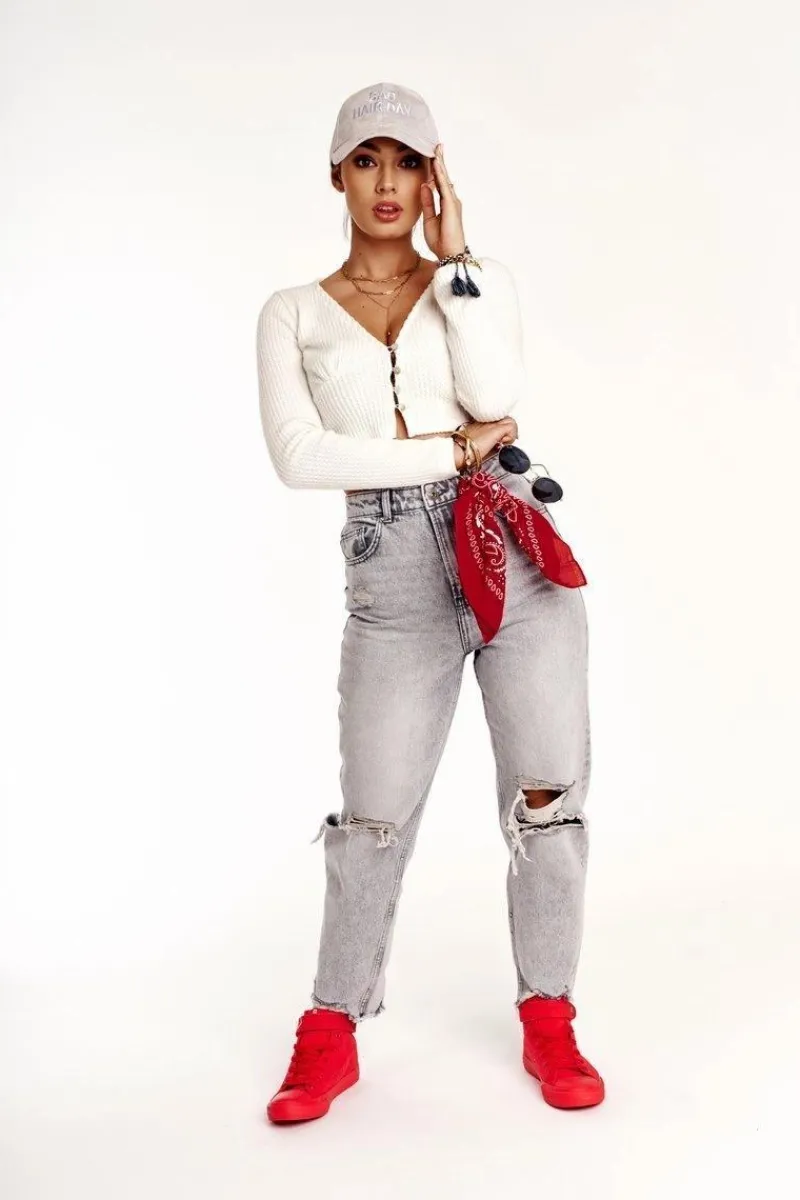 Clearance Big Star Shoes Damskie Wysokie Trampki Big Star FF274580 Czerwone