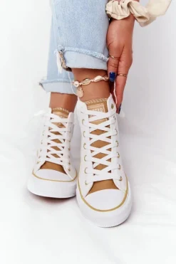 Trampki Damskie Big Star|Trampki Damskie Wysokie>Big Star Shoes Damskie Wysokie Trampki Big Star HH274450 Białe