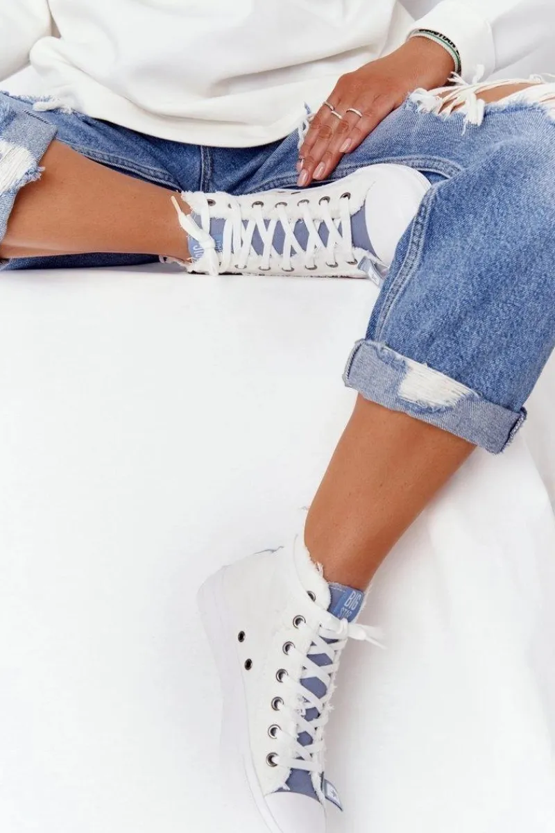 Trampki Damskie Big Star|Trampki Damskie Wysokie>Big Star Shoes Damskie Wysokie Trampki Big Star HH274160 Białe