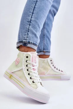 Discount Big Star Shoes Damskie Wysokie Trampki Big Star LL274177 Multikolor