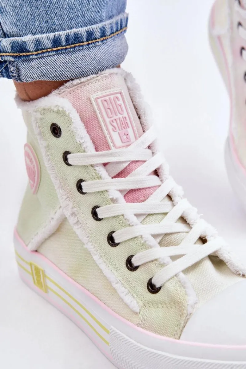 Discount Big Star Shoes Damskie Wysokie Trampki Big Star LL274177 Multikolor