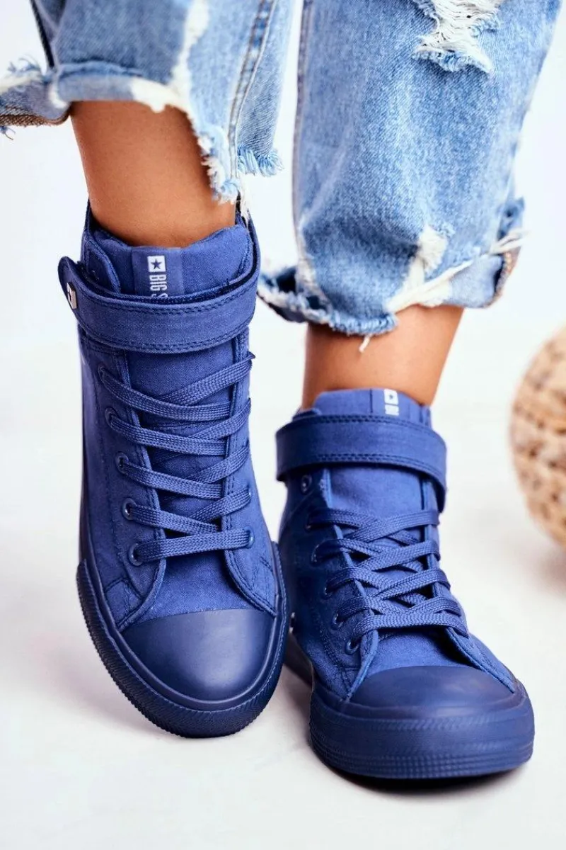 Trampki Damskie Big Star|Trampki Damskie Wysokie>Big Star Shoes Damskie Wysokie Trampki Big Star FF274584 Niebieskie