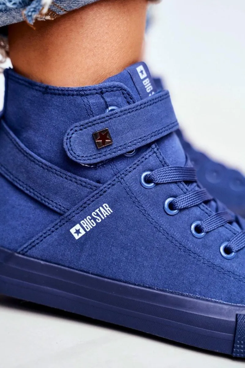 Trampki Damskie Big Star|Trampki Damskie Wysokie>Big Star Shoes Damskie Wysokie Trampki Big Star FF274584 Niebieskie