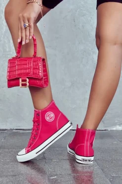 Clearance Damskie Wysokie Trampki Big Star JJ274210 Fuksja Damskie Trampki Damskie Big Star|Trampki Damskie Wysokie