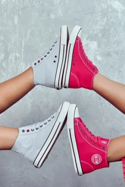 Clearance Damskie Wysokie Trampki Big Star JJ274210 Fuksja Damskie Trampki Damskie Big Star|Trampki Damskie Wysokie