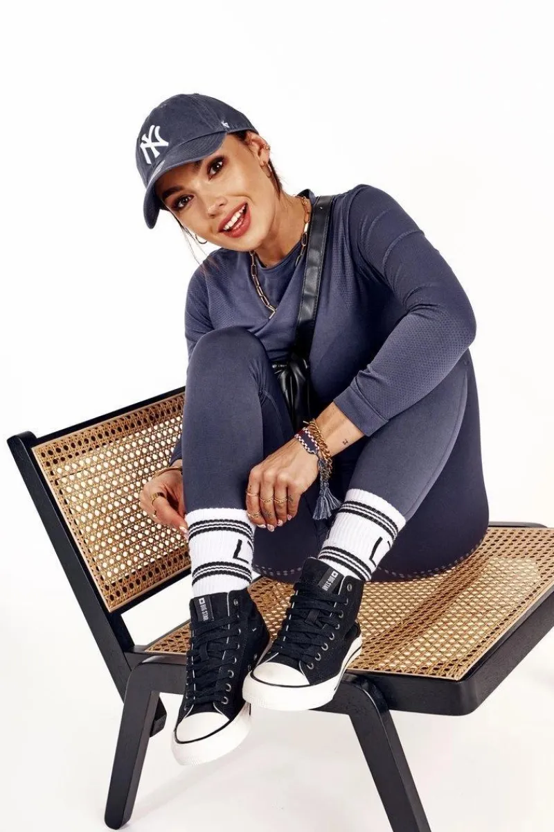 Discount Damskie Wysokie Trampki Big Star DD274330 Czarne Damskie Trampki Damskie Big Star|Trampki Damskie Wysokie