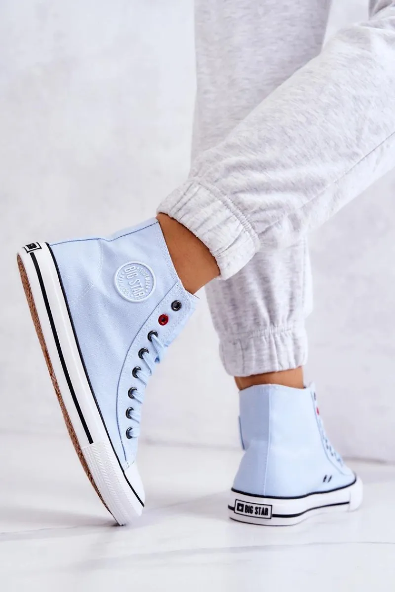 Trampki Damskie Big Star|Trampki Damskie Wysokie>Big Star Shoes Damskie Wysokie Trampki Big Star JJ274209 Niebieskie
