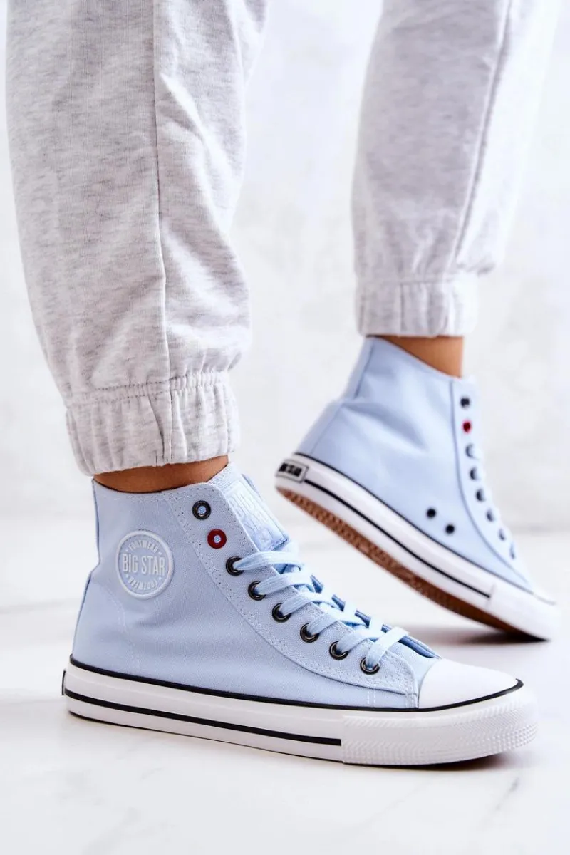 Trampki Damskie Big Star|Trampki Damskie Wysokie>Big Star Shoes Damskie Wysokie Trampki Big Star JJ274209 Niebieskie