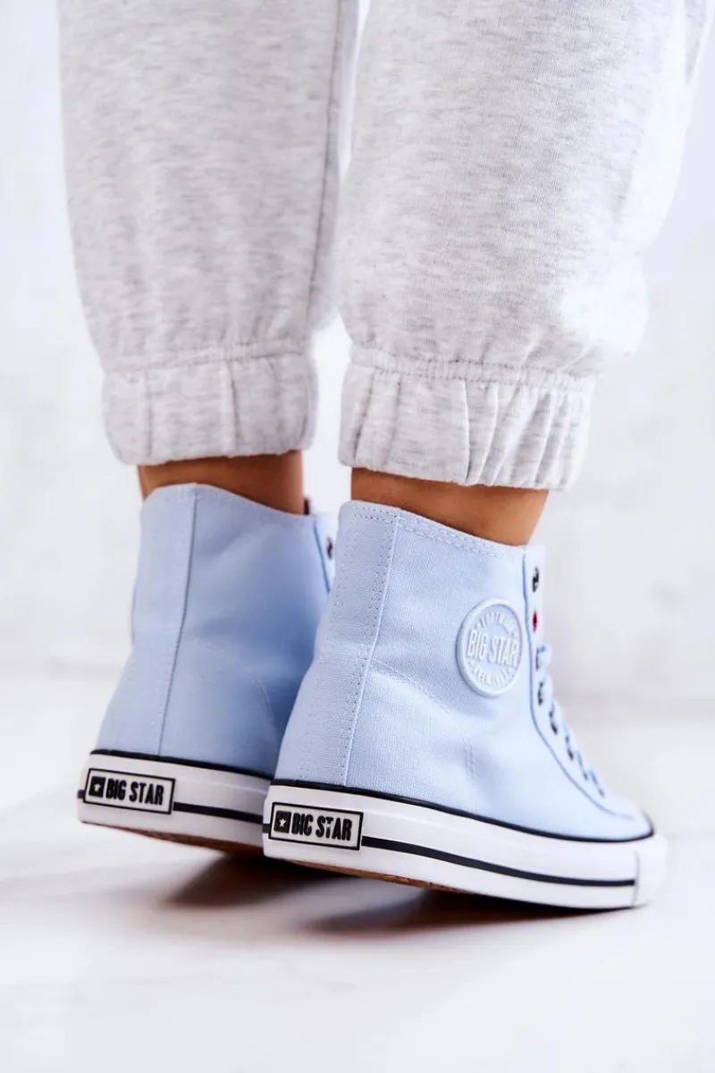 Trampki Damskie Big Star|Trampki Damskie Wysokie>Big Star Shoes Damskie Wysokie Trampki Big Star JJ274209 Niebieskie