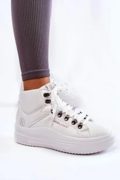 Trampki Damskie Cross Jeans|Trampki Damskie Wysokie></noscript>Cross Jeans Damskie Wysokie Trampki KK2R4028C Białe