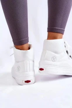 Trampki Damskie Cross Jeans|Trampki Damskie Wysokie></noscript>Cross Jeans Damskie Wysokie Trampki KK2R4028C Białe