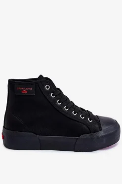 Trampki Damskie Cross Jeans|Trampki Ocieplane></noscript>Cross Jeans Damskie Wysokie Trampki KK2R4055C Czarne