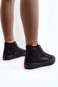 Trampki Damskie Cross Jeans|Trampki Ocieplane></noscript>Cross Jeans Damskie Wysokie Trampki KK2R4055C Czarne