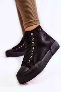 Trampki Damskie Cross Jeans|Trampki Ocieplane></noscript>Cross Jeans Damskie Wysokie Trampki KK2R4055C Czarne